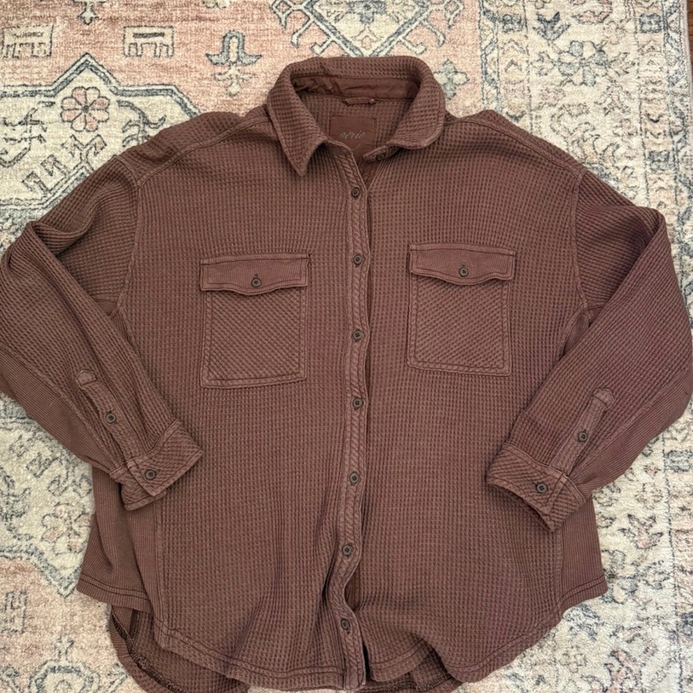 Aerie Waffle Knit Shacket